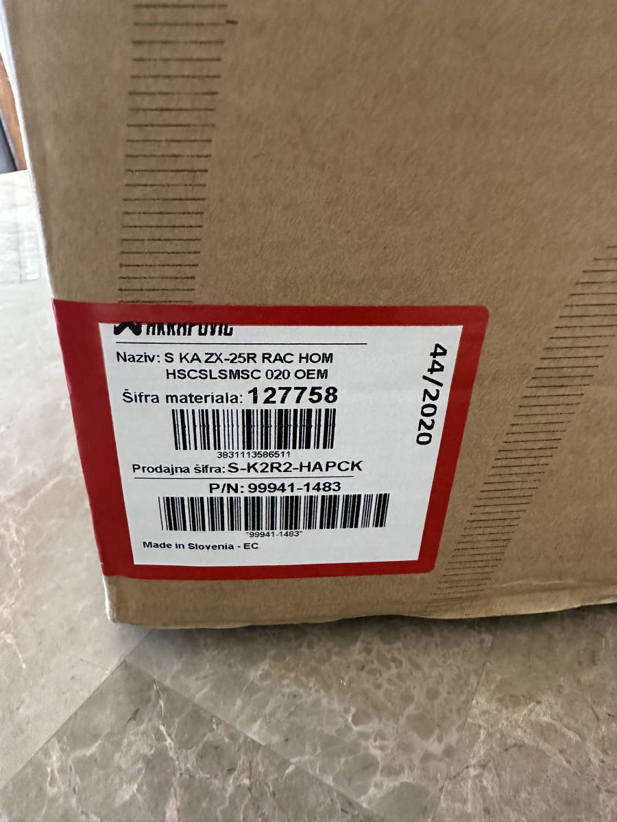 　新品未使用　
スボルメ　 サッカースパイク 新品、未使用】ZX-25R カワサキ×アクラポビッチ フルエキマフラー JMCA