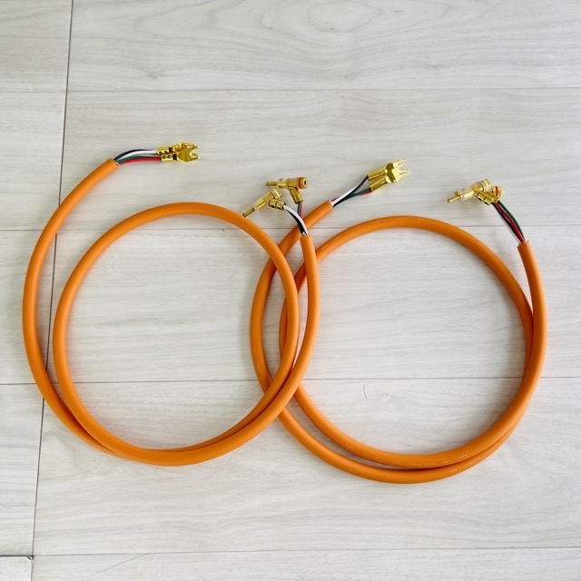 スピーカーケーブル 中古品 Ortofon オルトフォン SPK-Bronze / フルテック バナナプラグ Yラグ端子付き 約1.5ｍ X 2本セット /61590