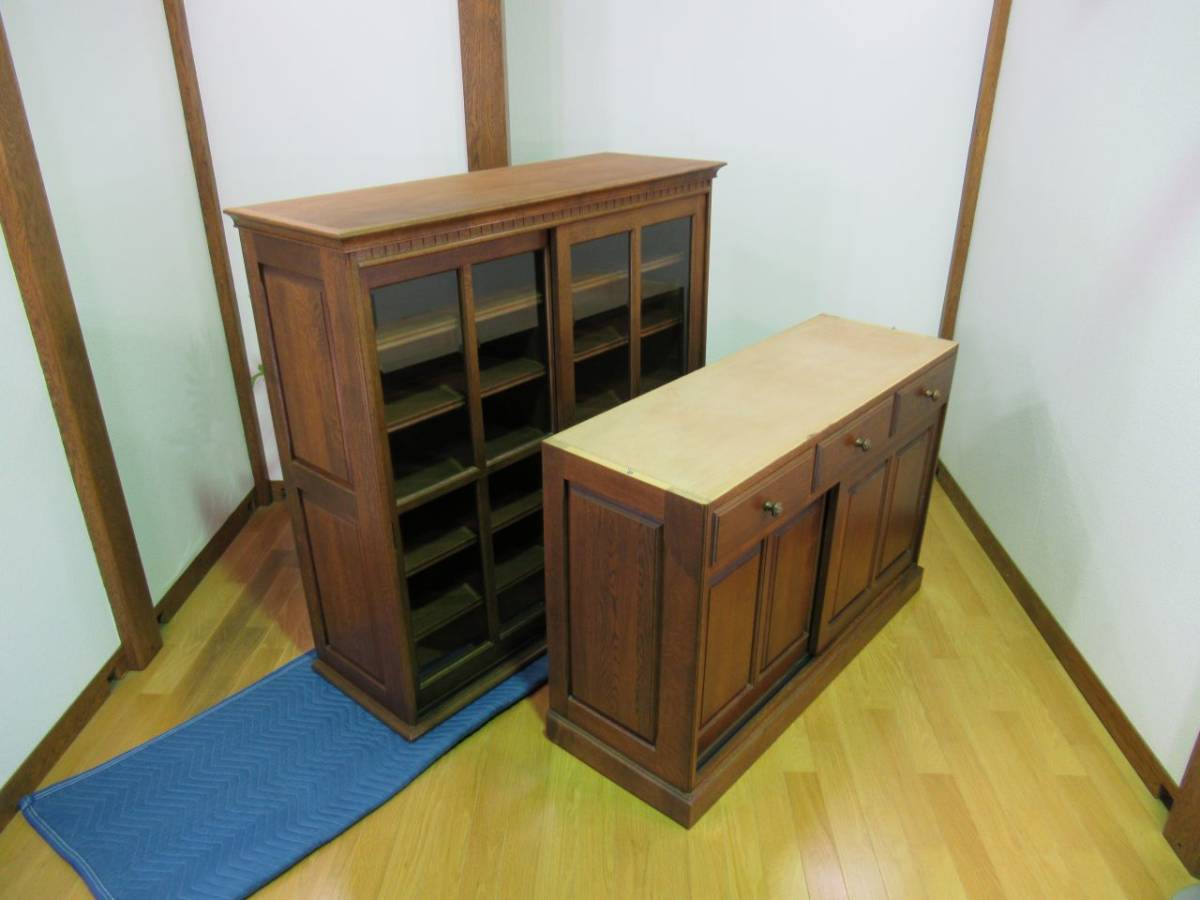 北海道旭川家具 蝦夷民芸家具 EZO えぞ 食器棚 ダイニングボード 