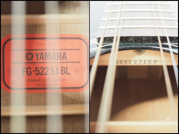 YAMAHA FG-522 SJ BL アコースティックギター 復刻赤ラベル ソフト