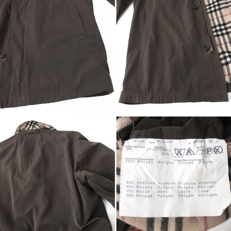 美品 BURBERRY バーバリー ロンドン 裏地 ノバチェック ウール コート 美品 BURBERRY バーバリー ロンドン 裏地 ノバチェック ウール