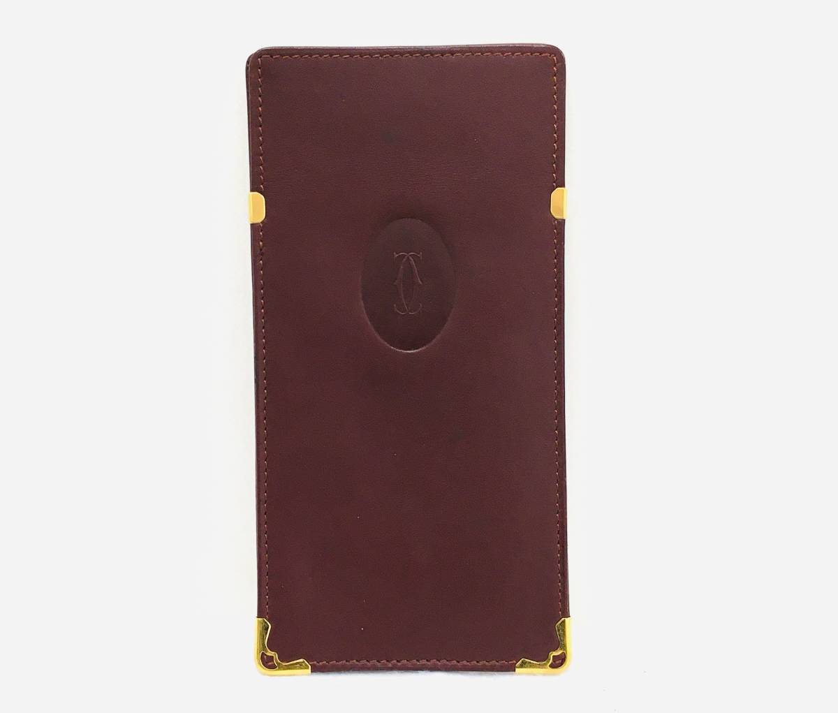 Cartier カルティエ マストライン メガネケース ペンケース ゴールド金具 ボルドー