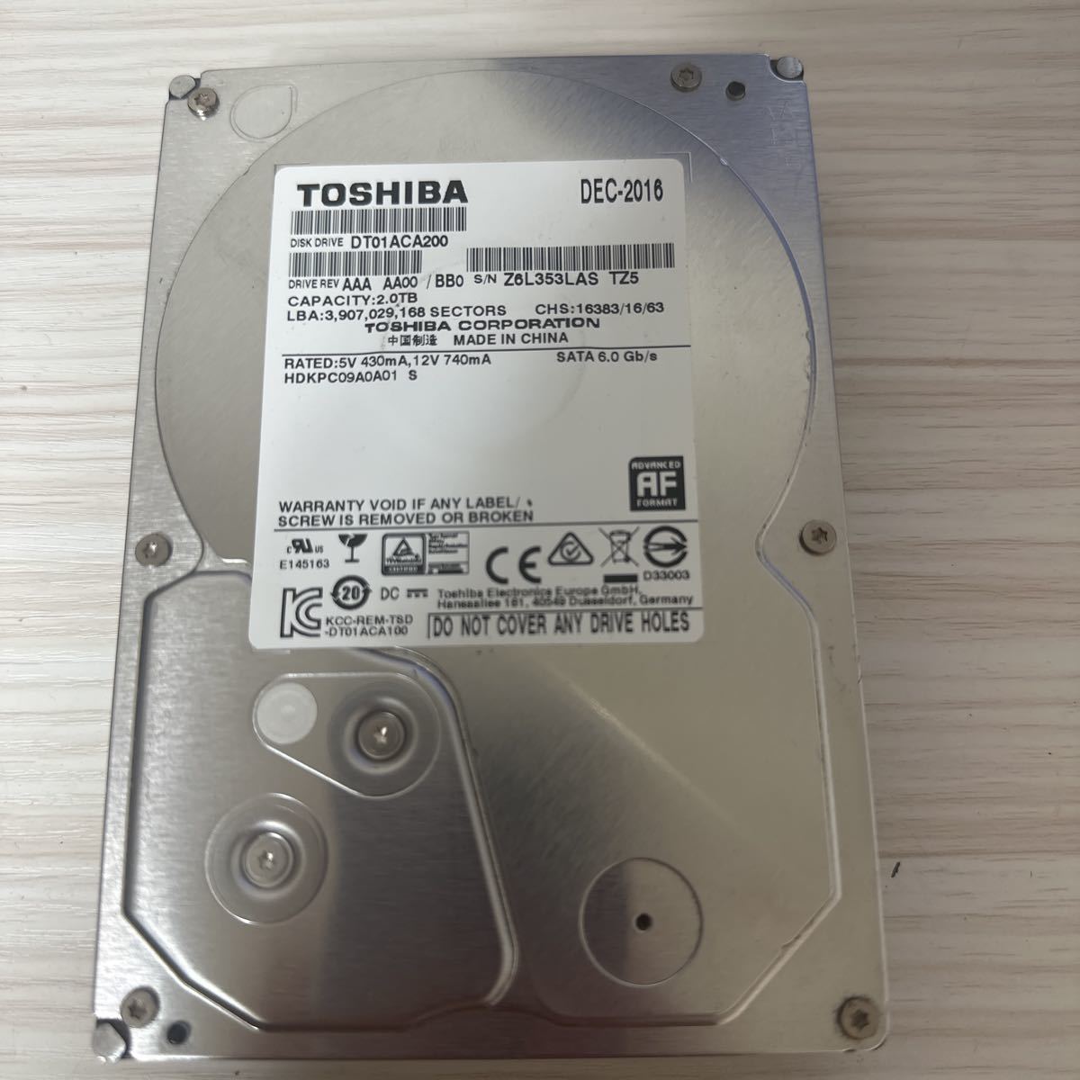 X963:（動作保証/AVコマンド対応可能/使用22666時間）△東芝TOSHIBA