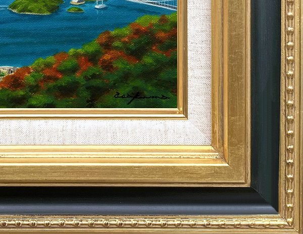 ◇ 朝隈敏彦 『 しまなみ海道（SM号） 』 油絵 絵画 油絵 朝隈敏彦の
