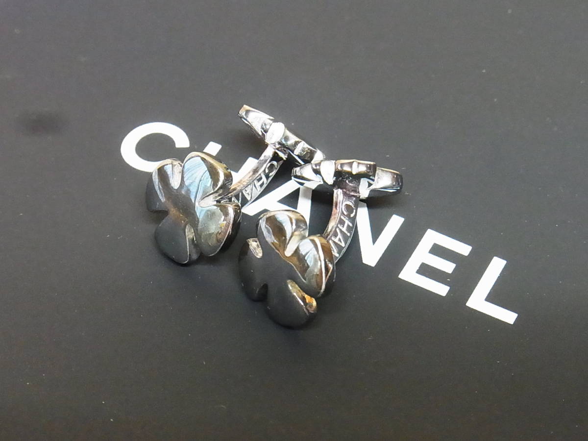 TS 良好 CHANEL シャネル カメリア シルバー925 カフス 小物