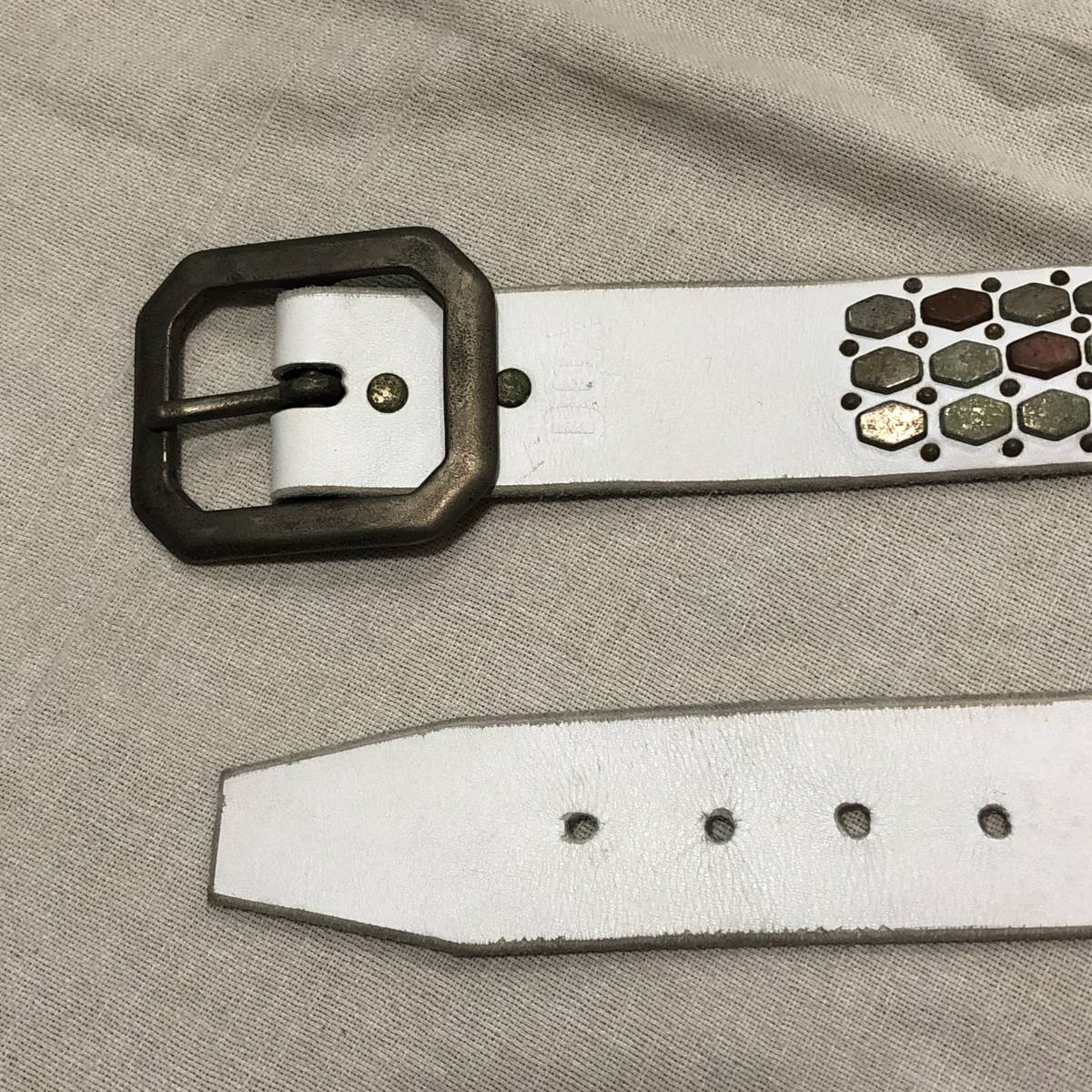 DOA Leather Studs Belt USA製極上品DOA HTC ターコイズスタッズ高級