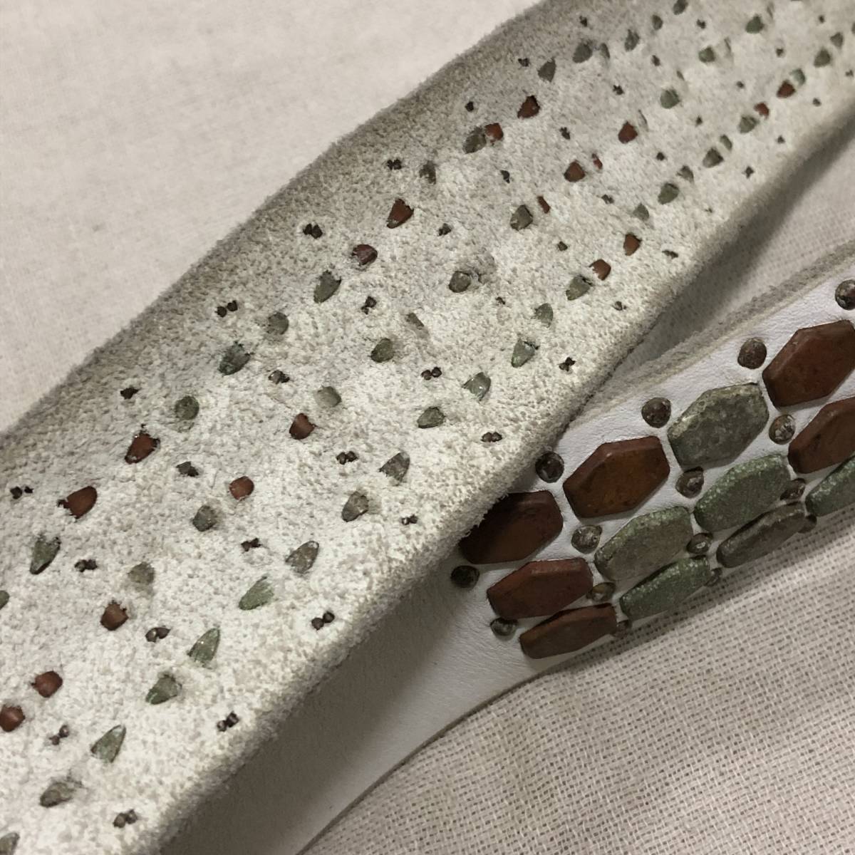 DOA Leather Studs Belt USA製極上品DOA HTC ターコイズスタッズ高級