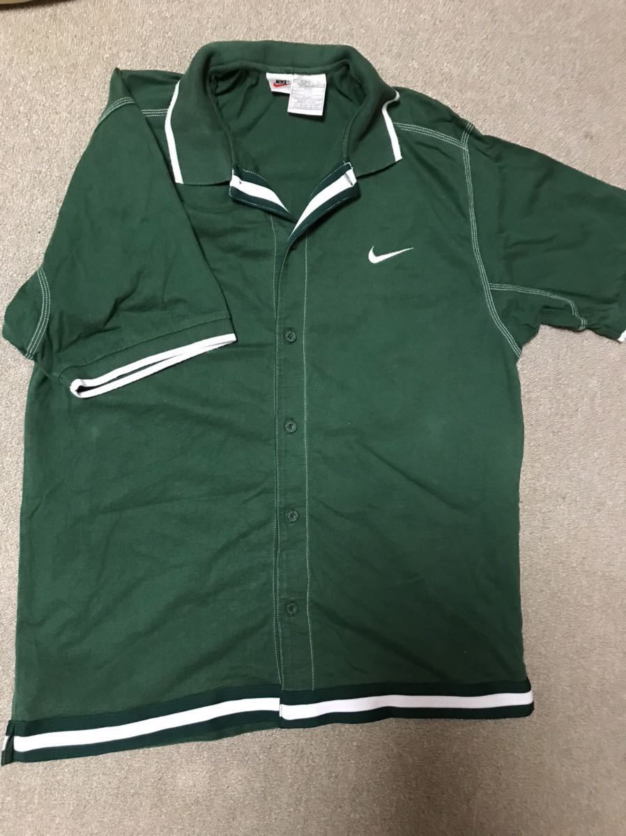 NIKE アンドレアガシ Dri-FITビンテージ ポロシャツ ホワイトグリーン NIKE アンドレアガシ Dri-FITビンテージ ポロシャツ ホワイトグリーン