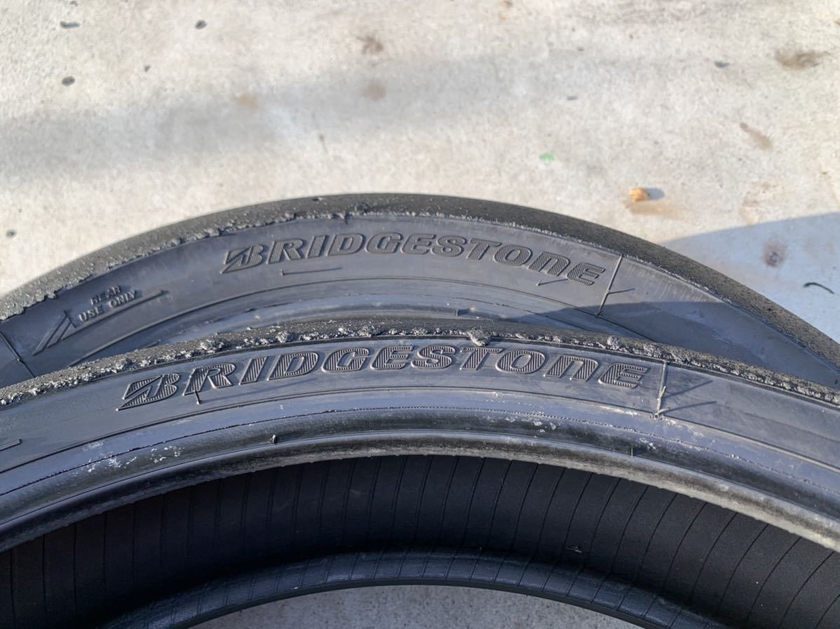 53 BS V02 スリックタイヤ120/600 200/655R17 ラップ巻室内保管