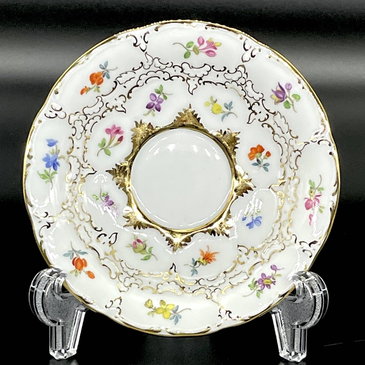極上 マイセン Bフォーム カップ&ソーサー Meissen 豪華金彩 1級品 