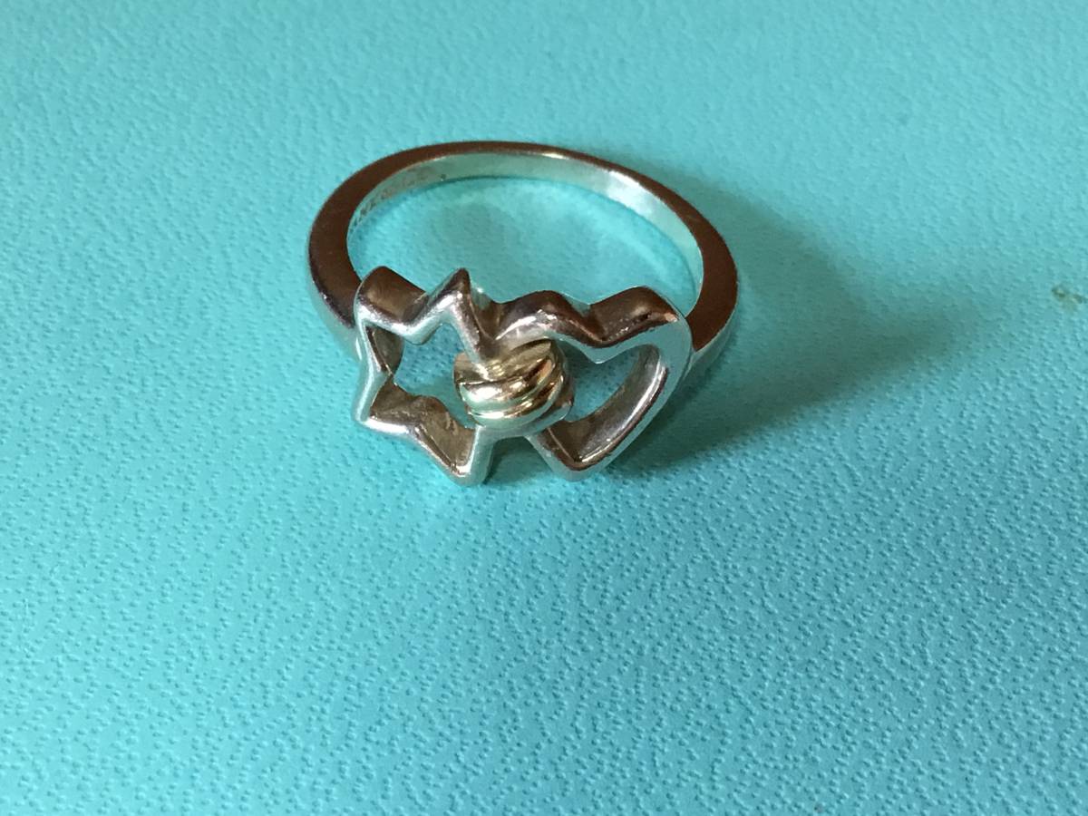 ティファニー TIFFANY&Co. ☆スター＆ハートモチーフのリング 11号
