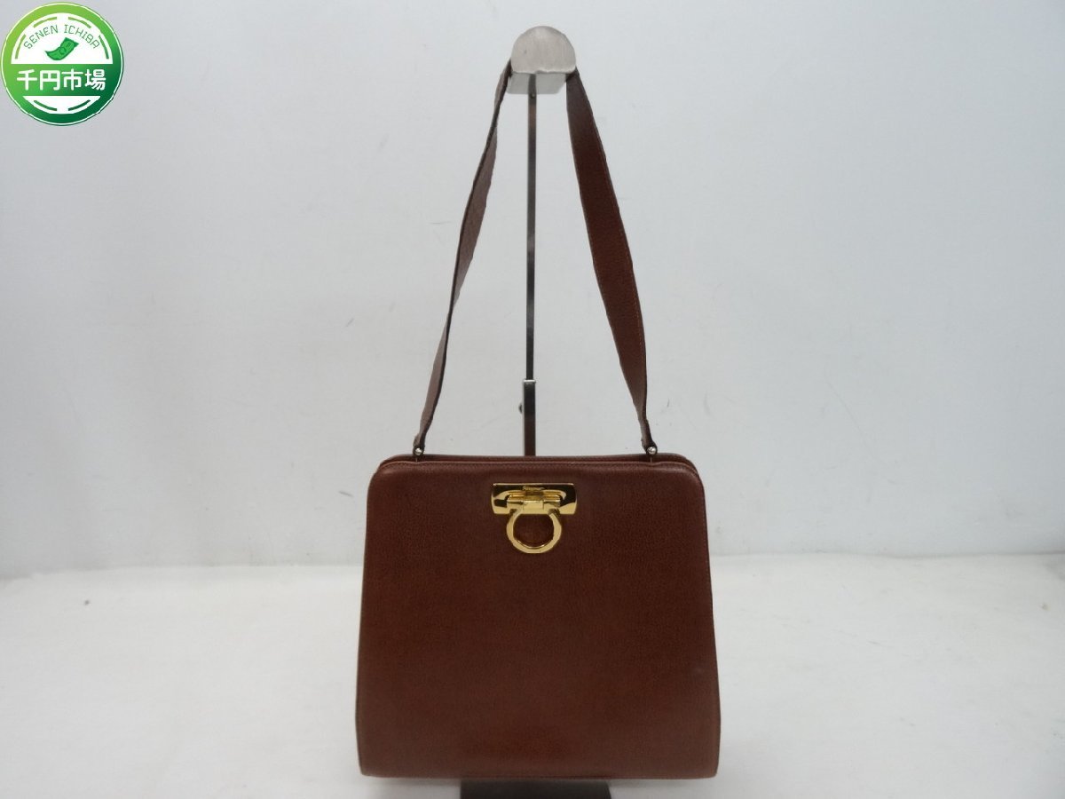 H-9752】Salvatore Ferragamo フェラガモ ワンショルダー ガンチーニ
