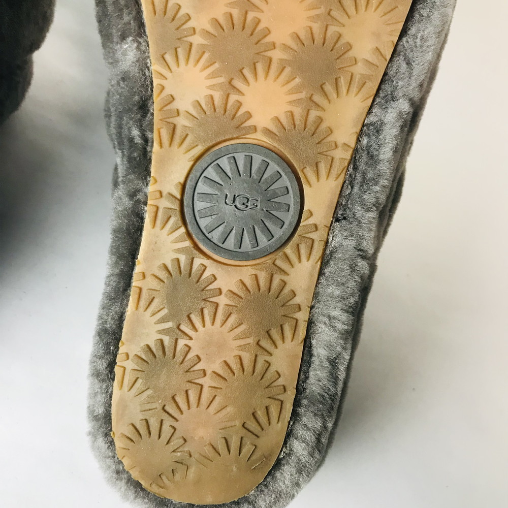 【中古品】 UGG アグ FLUFF YEAH SLIDE サンダル チャコール サイズ：26㎝ 1095119 【180-210404-sm-6-ICH】 UGG アグ Fluff KIDS 大人にも◎厚底サンダル サイズ:23