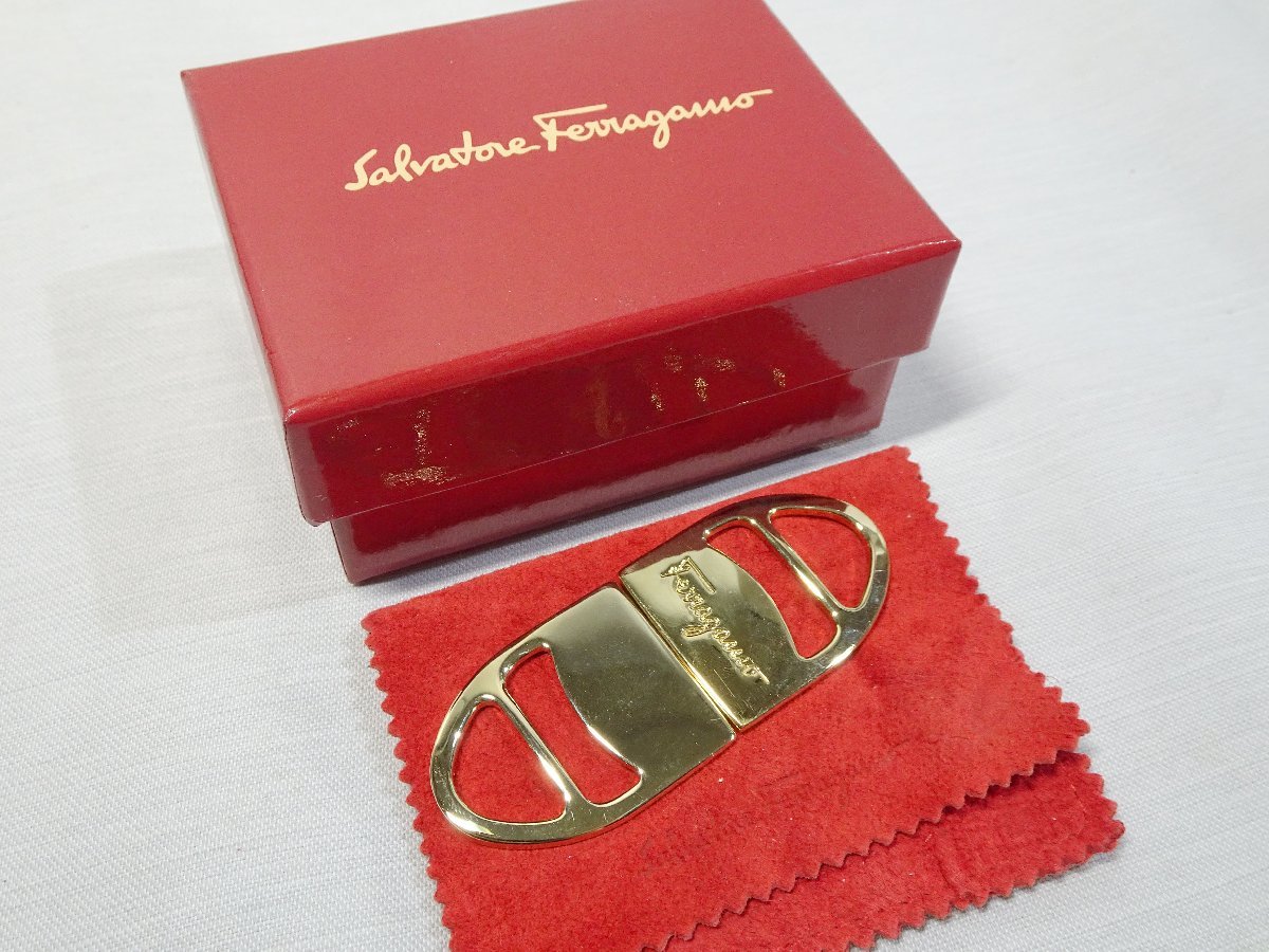 Salvatore Ferragamo/フェラガモ バックル スカーフリング ゴールドカラー 元箱付き アクセサリー(サルヴァトーレ ...