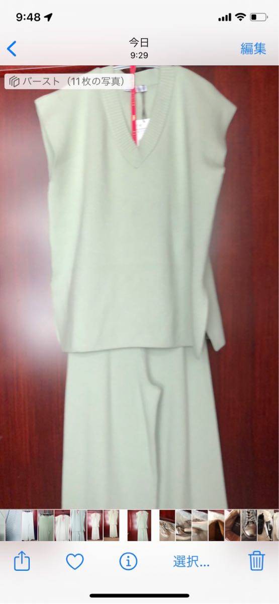 新品　ZARAザラ　ニットプルオーバーセーターとニットワイドパンツアンサンブル