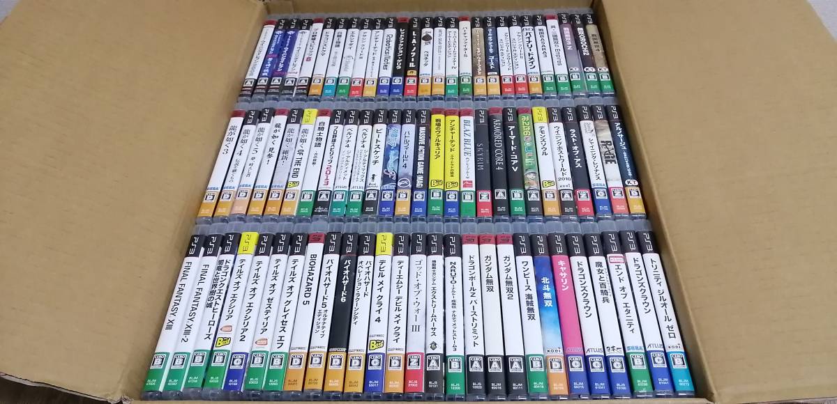 激安大特価，低価 まとめ売り 箱 説明書付きPS3ソフト大量70本以上セット ペルソナ ドラゴンボール 龍が如く バイオ テイルズ ワンピース FF等(PS3ソフト)｜売買されたオークション情報、yahooの商品情報をアー PS3ソフト