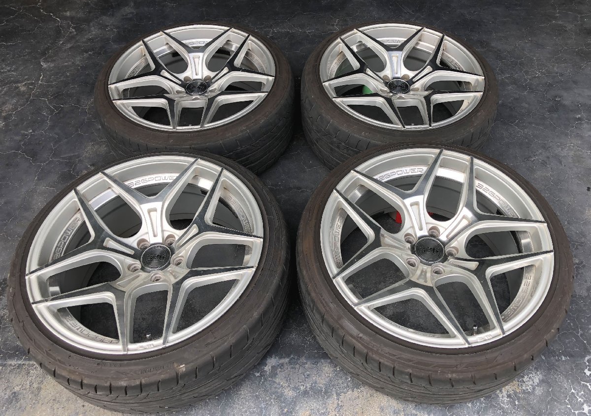 326POWER アルミホイール + タイヤ 中古 4本セット 20インチ 9.5J 10.0 