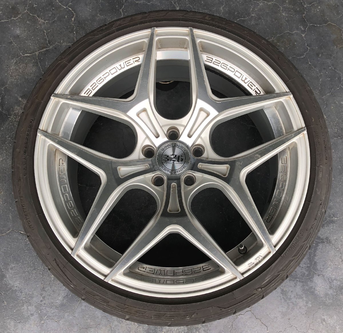 326POWER アルミホイール + タイヤ 中古 4本セット 20インチ 9.5J 10.0 