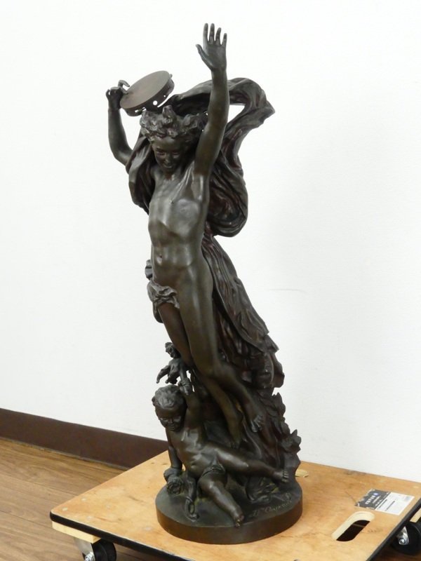 qqq42 19世紀 仏彫刻家 ジャン バティスト カルポー 大型 ブロンズ像