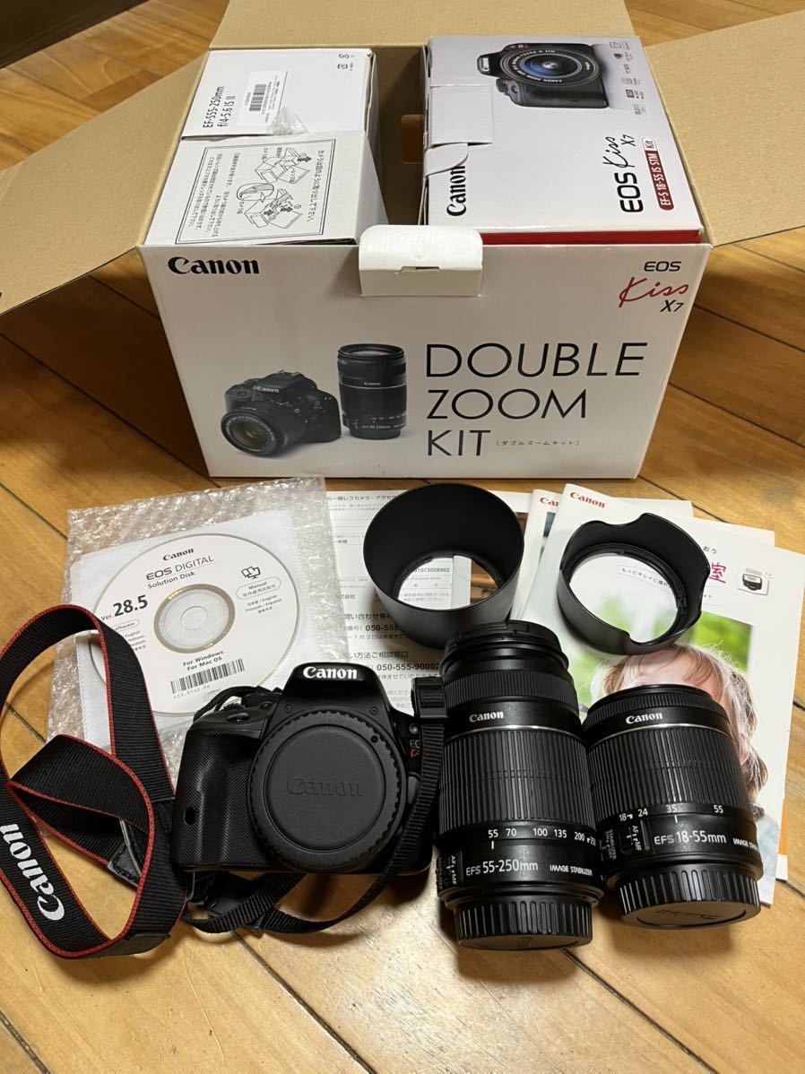Canon EOS kiss X7 DOUBLE ZOOM KIT フィルムカメラ Canon EOS kiss X7
