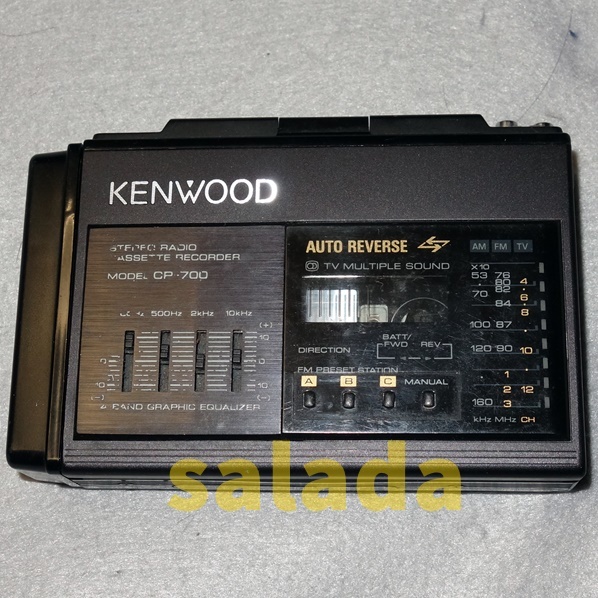 ◇KENWOOD CP-700 AM/FMポータブルカセットプレーヤー ラジオOK