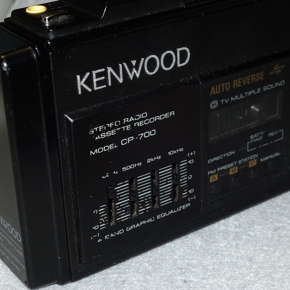 ◇KENWOOD CP-700 AM/FMポータブルカセットプレーヤー ラジオOK