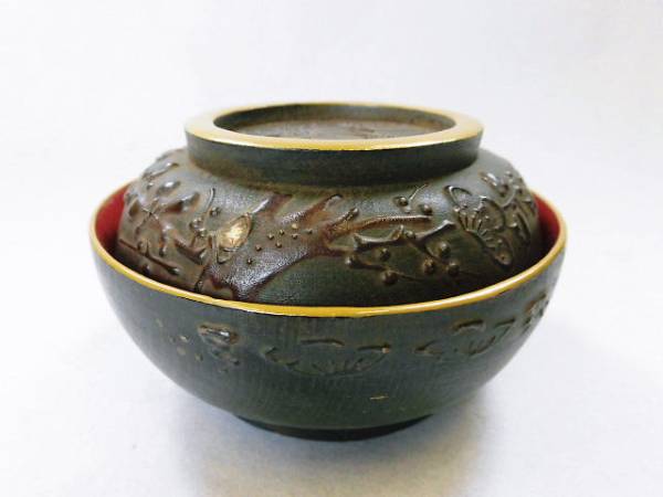 希少] 江戸時代 会津塗りの鉄錆絵 椀 (11)(椀)｜売買された