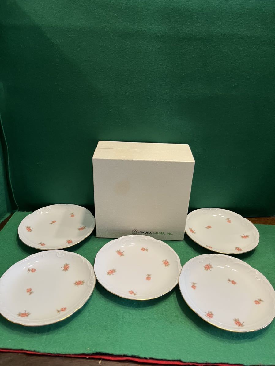 ☆122413 大倉陶園 金彩薔薇図 花瓶 ☆