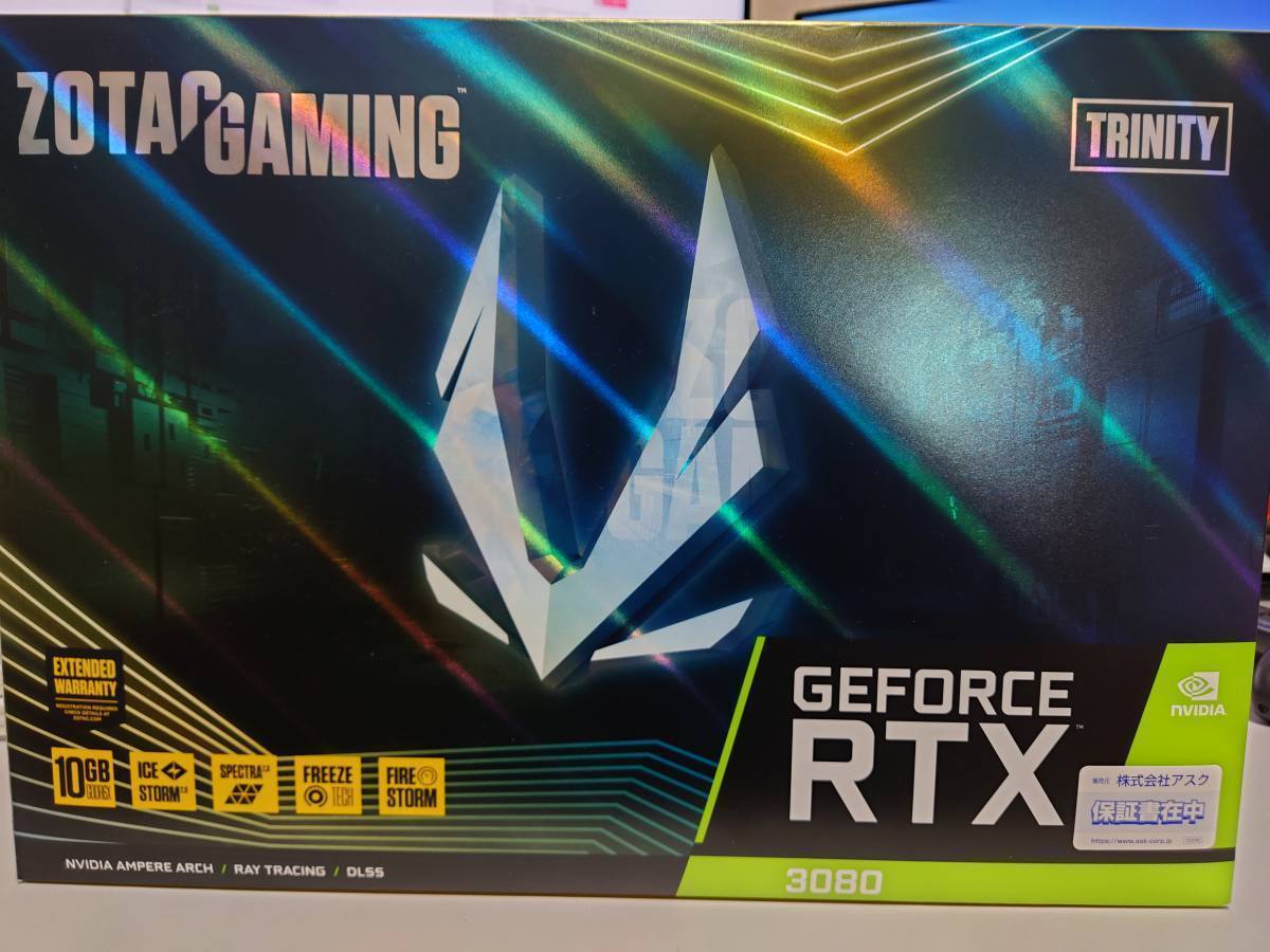 中古品】ZOTAC GAMING GeForce RTX 3080 Trinity (非LHR)【ZT-A30800D  