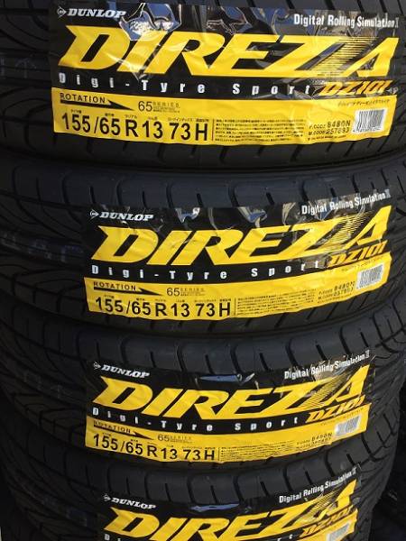 全国無料，安い DIREZZA DZ101 155/65R13 1本価格 4本 の場合 中部 北陸 信越 関東 東北発送&rarr;送料含め27 020円 ディレッツァ(ダンロップ)｜売買されたオークション情報、yahooの商品情報をアーカイブ公開 - オーク 13インチ