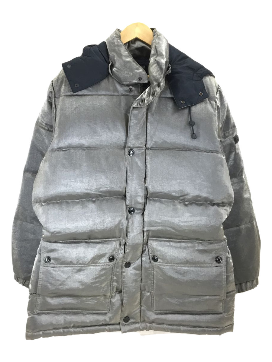 DKNY(DONNA KARAN NEW YORK)◆68596/ダウンジャケット/M/ポリエステル/SLV/フード取り外し可能