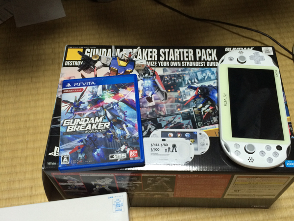中古PSP VITA ガンダムブレイカー 限定版プラモ、メモリ8Gつき(PS Vita 