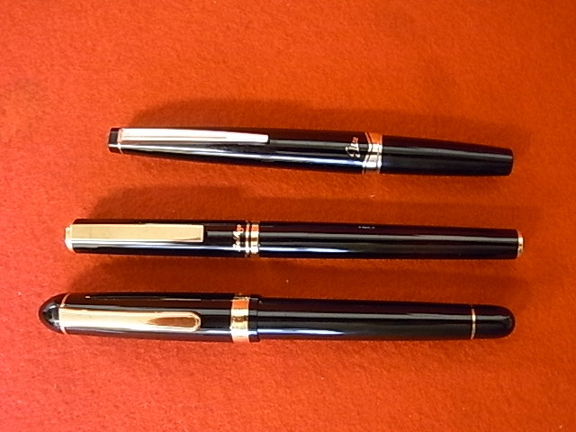 万年筆 PILOT 3本 パイロット プラチナ PLATINUM 14K ペン先 まとめ