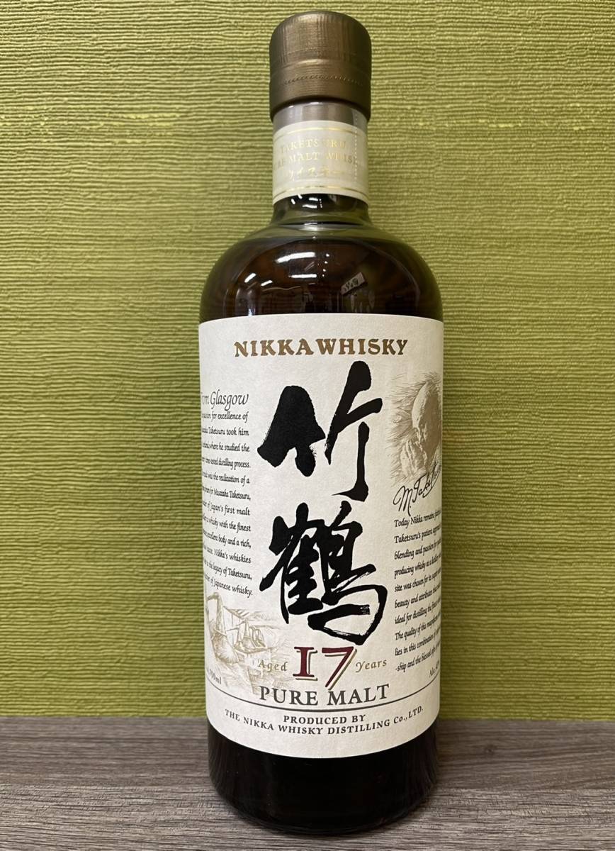未開栓 竹鶴 17年 NIKKA WHISKY ニッカ ウイスキー ピュアモルト 角瓶