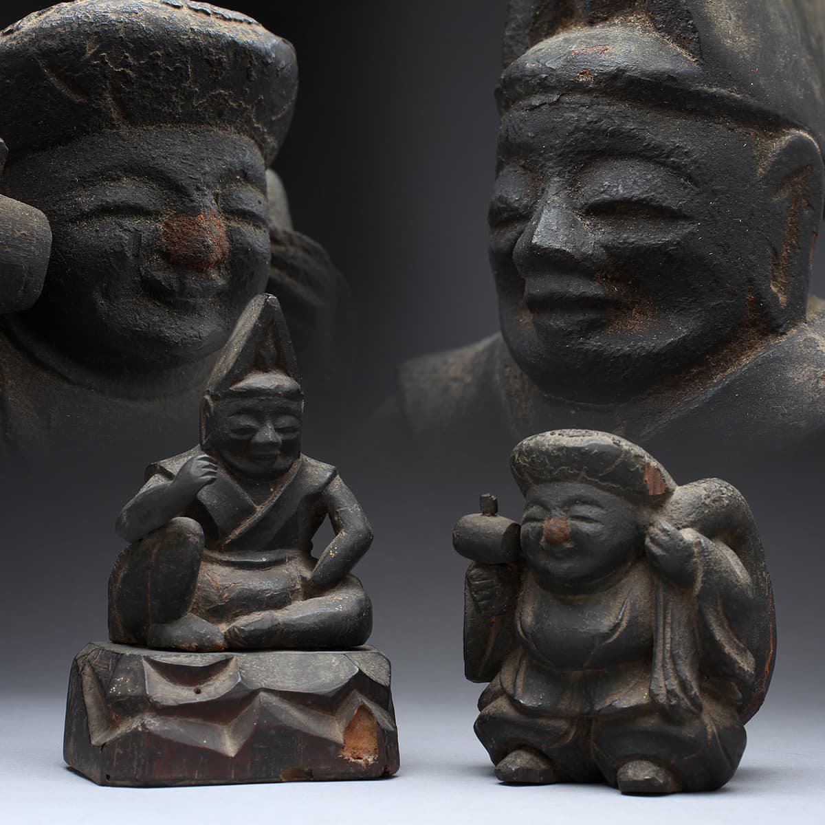 七福神 置物 大黒天 恵比寿 置物ペアセット 縁起物 開運 招福 美術品 