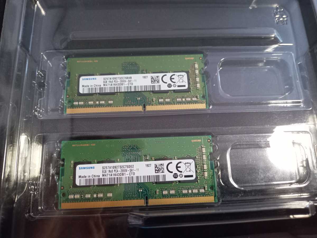 SAMSUNG純正 ノートPC用 メモリ 16GB(8GBx2) DDR4-2666 PC4-2666V-SA1
