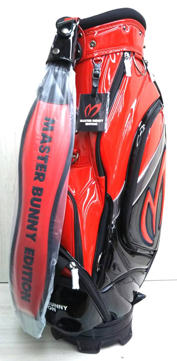①【未使用品】MASTER BUNNY EDITION マスターバニー キャディバッグ 758-0280051 サイズFR レッド 赤 参考価格71500円