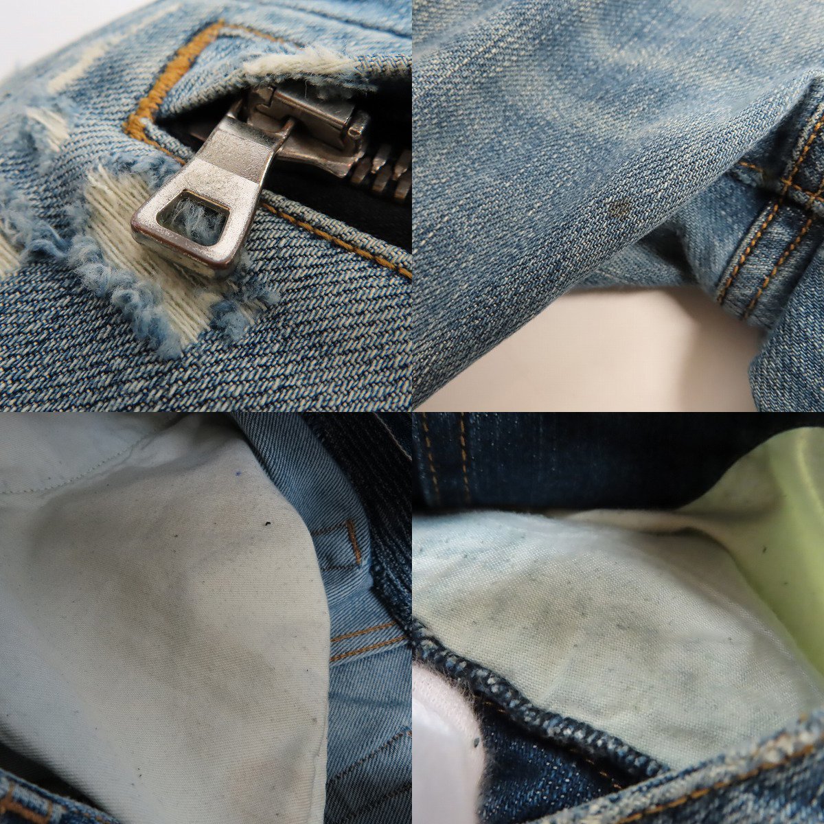 JPタグ】BALMAIN/バルマン 蛇腹バイカーデニムパンツ S7H9551TO14E/28 /060