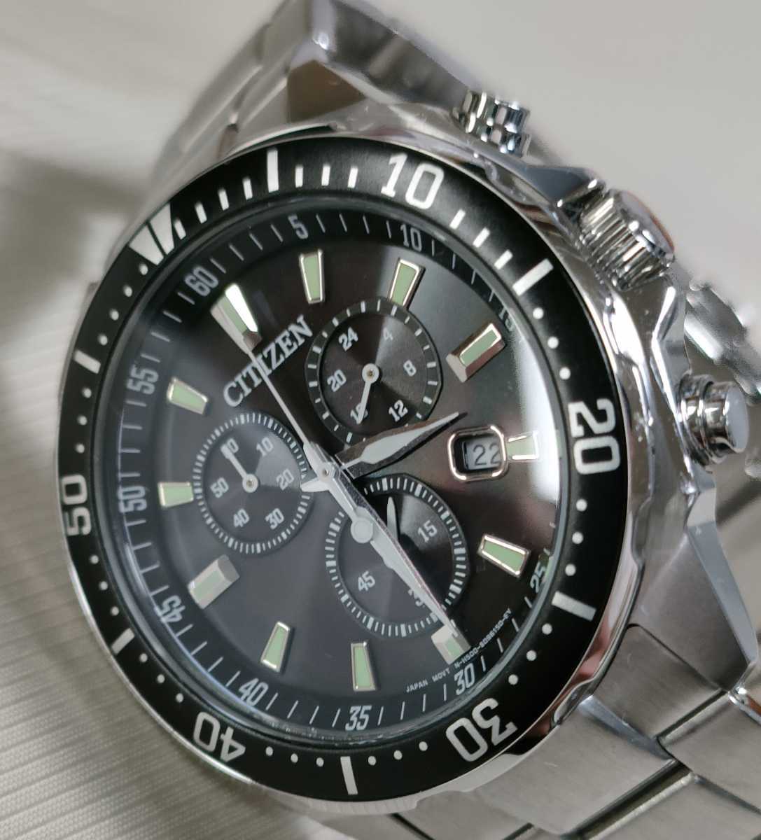 オルタナ シチズン エコドライブ VO10-6771F シルバー 1円スタート　CITIZEN　エコドライブ　オルタナ　H417-S048168　ソーラー　ブラック文字盤　SS　メンズ