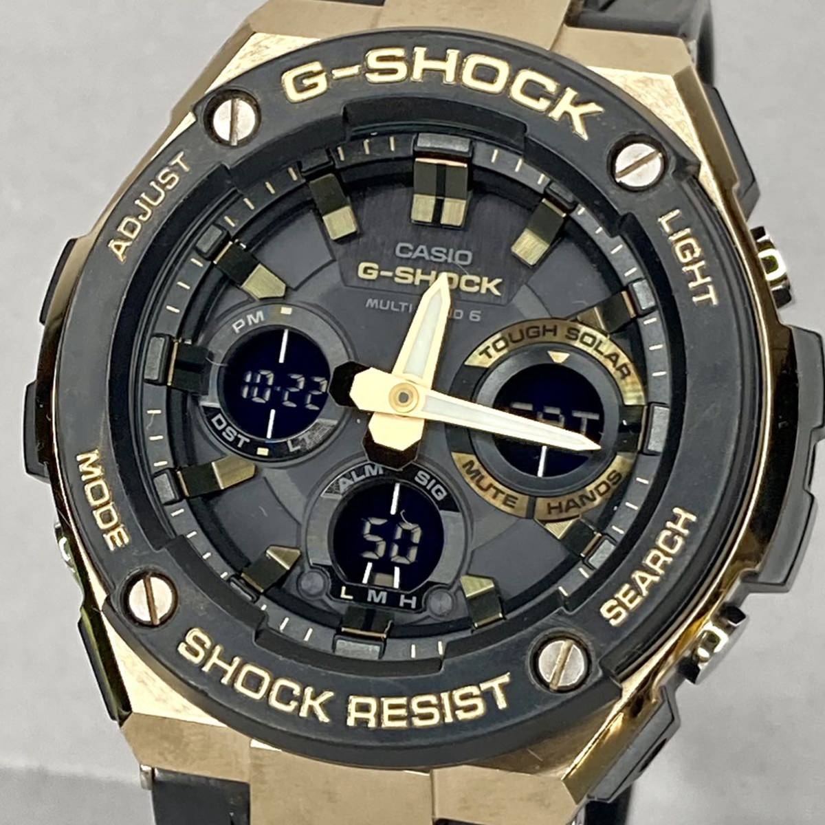 メンズ 【美品】G-SHOCK GST-W100G 1AJF ゴールド電波ソーラー
