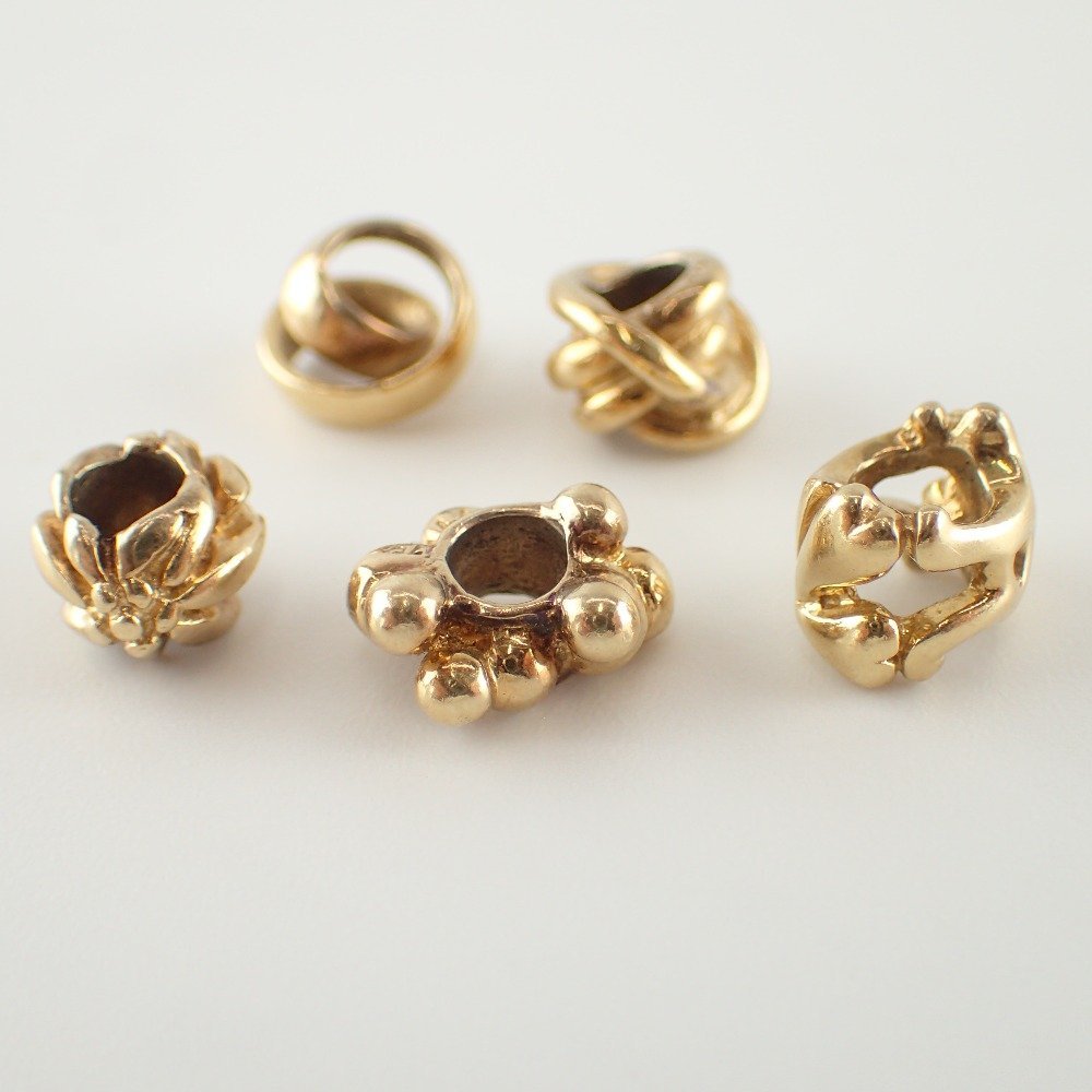 美品】TROLLBEADS トロールビーズ 750YG Rモチーフ/スクリュー 他