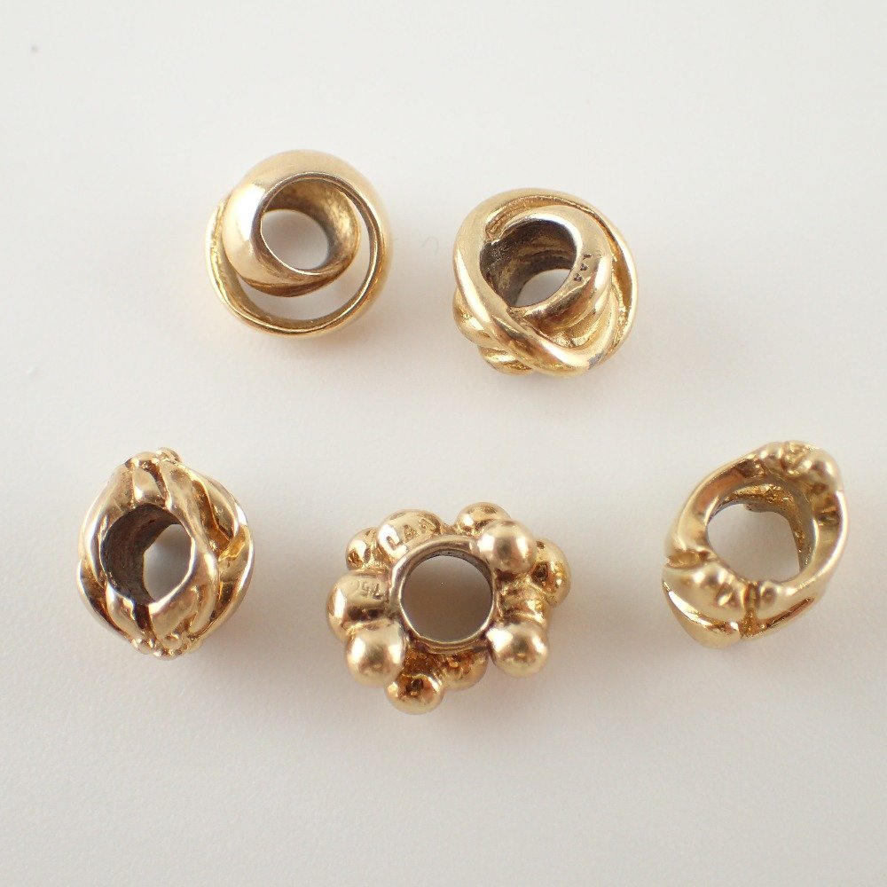 美品】TROLLBEADS トロールビーズ 750YG Rモチーフ/スクリュー 他