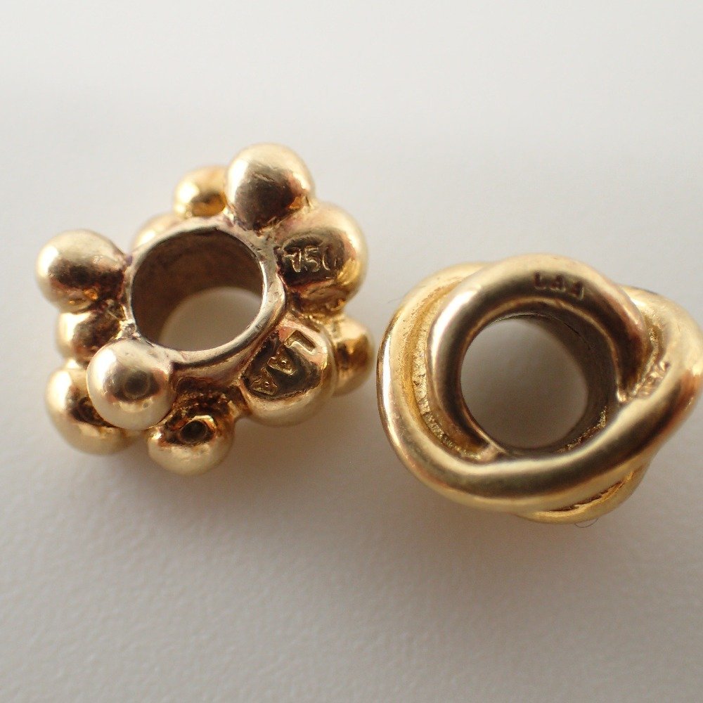 美品】TROLLBEADS トロールビーズ 750YG Rモチーフ/スクリュー 他