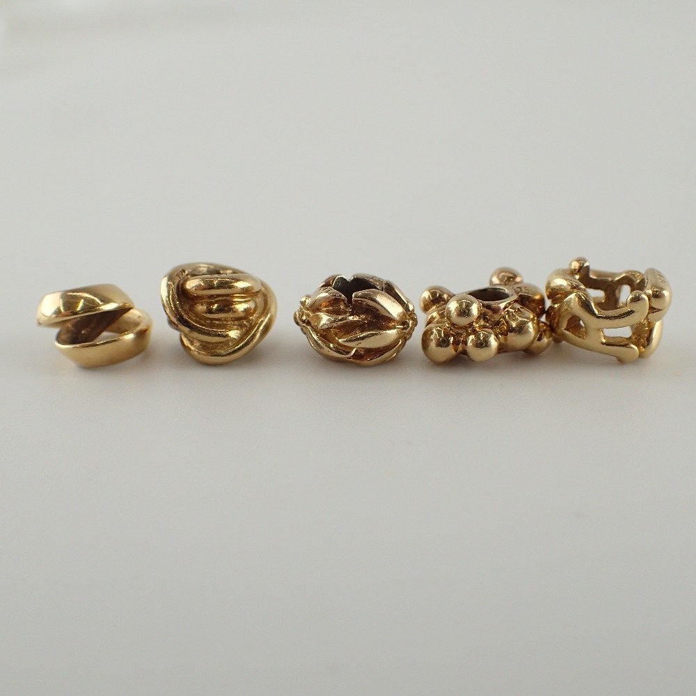 美品】TROLLBEADS トロールビーズ 750YG Rモチーフ/スクリュー 他