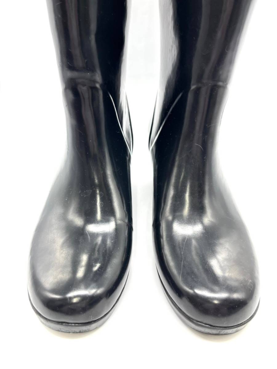 Kate spade ケイト スペード レインブーツ 長靴 7 ブラック リボン