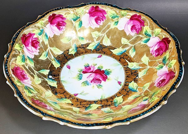 オールドノリタケ （1891年-1915年頃） メープルリーフ 金彩 薔薇模様