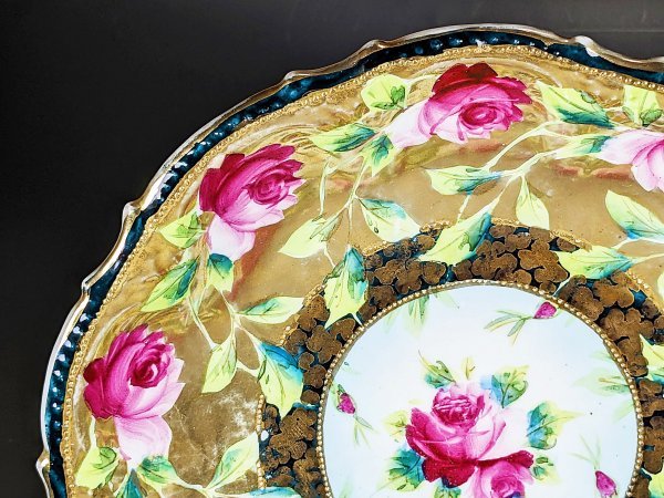 オールドノリタケ （1891年-1915年頃） メープルリーフ 金彩 薔薇模様
