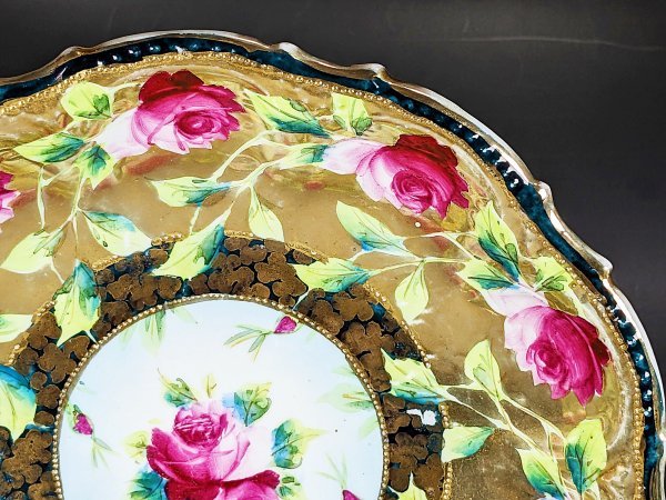 オールドノリタケ （1891年-1915年頃） メープルリーフ 金彩 薔薇模様