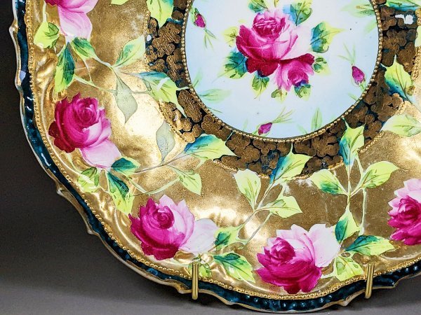 オールドノリタケ （1891年-1915年頃） メープルリーフ 金彩 薔薇模様