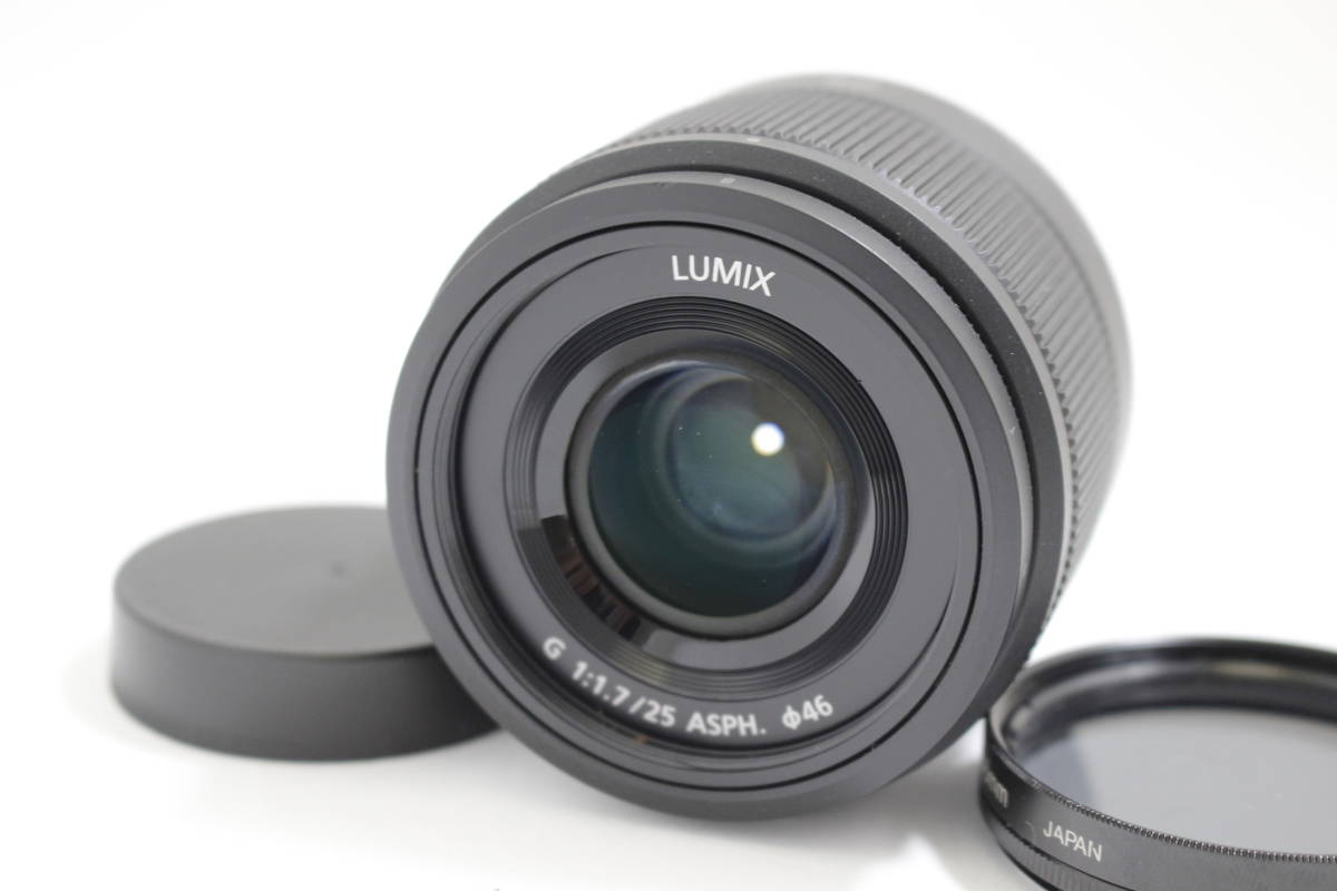 極上品◇Panasonic パナソニック LUMIX G 25mm F1.7 ASPH.◇ブラック